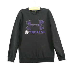 Under Armour Men's Taylor University Trojans Sweatshirt Black Small Loose